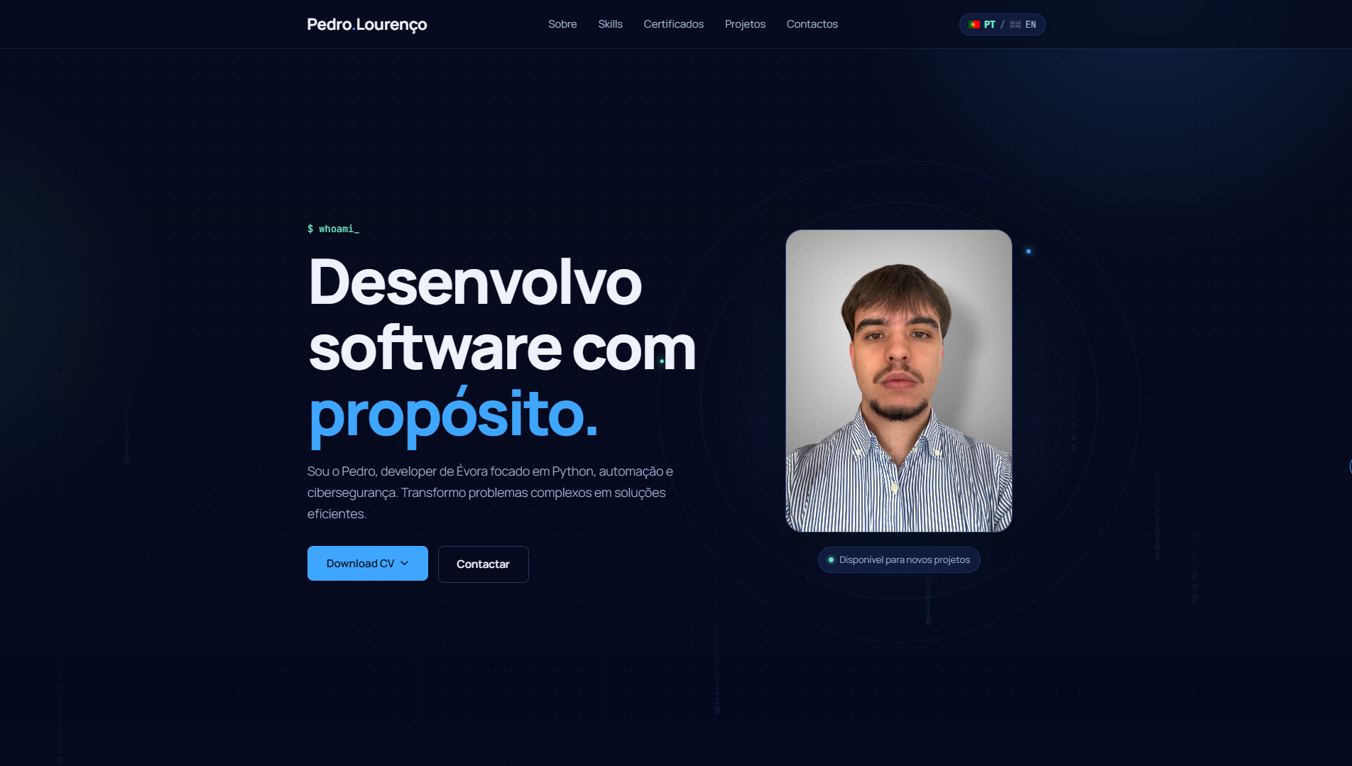 Versão 2.0 do portfólio — foco em performance e UI/UX